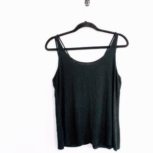 Ribbed black tank top, Vie Active size xl